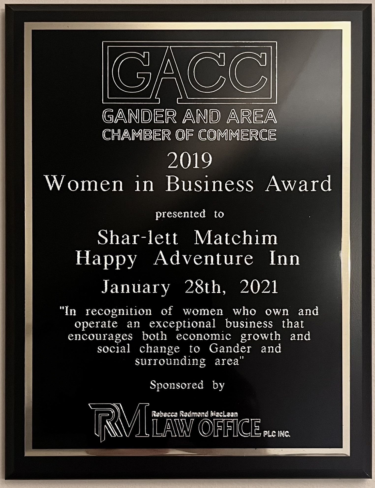 2019 Women in Business Award
